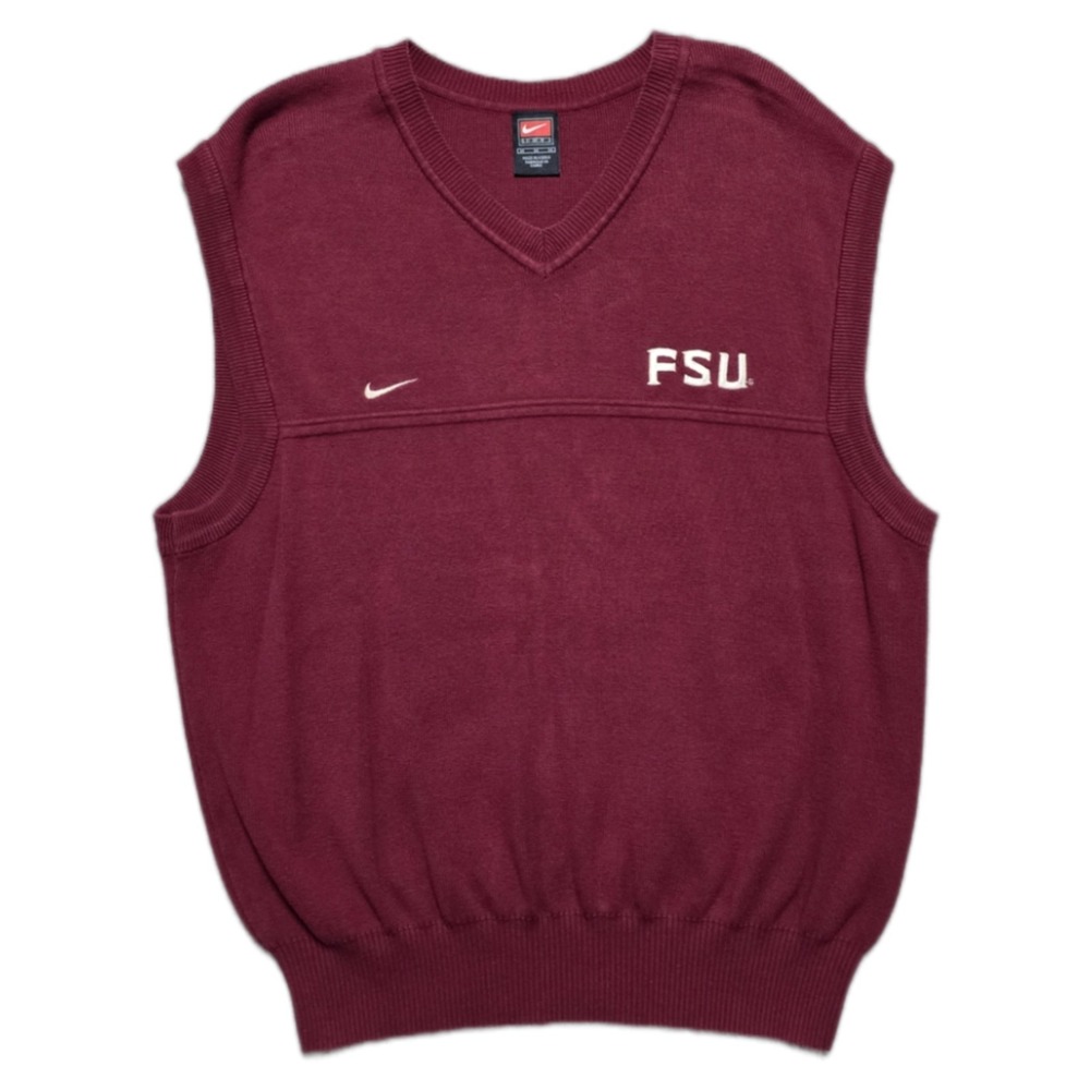 Vintage‎ Nike Florida State University Pullover V Neck Sweater Vest Mens M